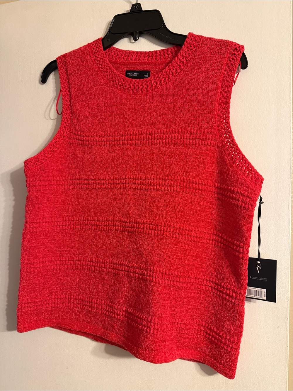 Vera Wang Coral Knit Tank-NWT